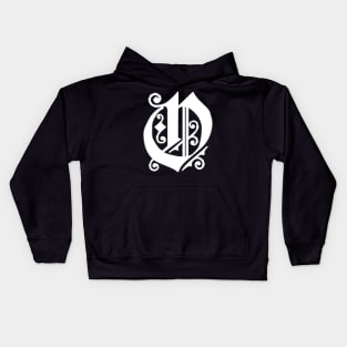 Silver Letter O Kids Hoodie